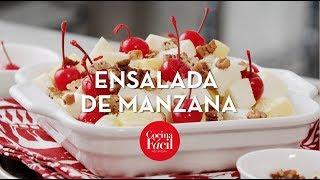 ¿Cómo hacer ensalada de manzana navideña?: receta rápida | Cocina Fácil