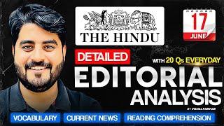 17 June 2025 | The Hindu Editorial Analysis | Editorial by Vishal sir | Bank, SSC, UPSC