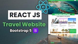  React JS Travel Website | Bootstrap 5 Web Design With Source Code