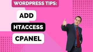 How To Add Htaccess File On Wordpress With cPanel