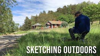 Sketching Outdoors With Watercolour Ep18