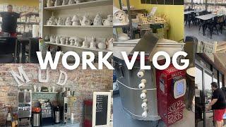 COME TO WORK WITH ME| CERAMIC SHOP MANAGER | SLOW MONDAYS