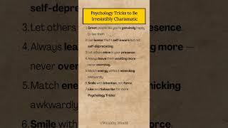 Psychology Tricks to Be Irresistibly Charismatic