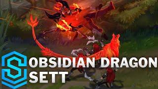 Obsidian Dragon Sett Skin Spotlight - League of Legends