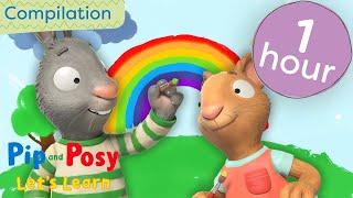 Let's Learn with Pip and Posy! Painting and Making Colours  | @pipandposy  | 1 Hour Cartoons