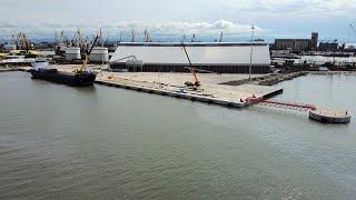 Construction of deep-water berth at Pace Terminal in Poti, Georgia.