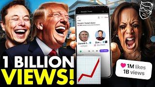 Elon Musk’s Trump Interview Hits ONE BILLION Views   MELTS Internet | Kamala SEETHES