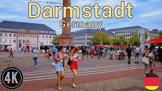 Darmstadt City Germany, Walking tour in Darmstadt 4k 60fps ️ 2023