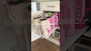 the most genius way to store your Stanley tumbler cups #stanleytumbler #kitchenorganization #asmr