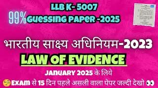 LLB K-5007 Law of Evidence (BSA)2023 #ccsusamplepaper2025 @lawlifebymd