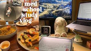 med school study vlog  | cafes, studying about lung diseases, last week of class!