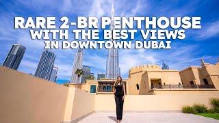 Rare 2-BR penthouse with the best views in downtown Dubai