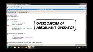 Overloading Assignment Operator | Overloading Equal to Operator | C++ Programming