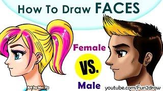 HOW TO DRAW A FACE | Fun2draw | Anime Manga Online Art Lessons