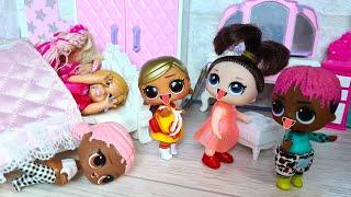 WHILE EVERYONE WAS SLEEPING, LOL DOLLS RAN AWAY Katya and Max funny family Funny Barbie dolls LOL