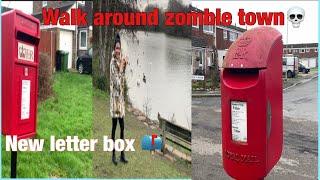 Lockdown ep2 walk around town so quiet .. show new letter box