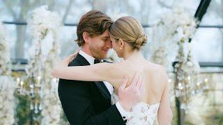 Luxe Glass-Tented Wedding Inspired by the Bride's Oscar de la Renta Gown | Michelle & Matt