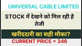 UNIVERSAL CABLES LIMITED SHARE ANALYSIS | BUY OR HOLD | TARGET |