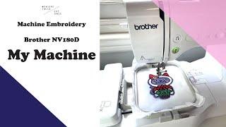 See My Brother NV180D sewing machine in Embroidery Machine Mode!