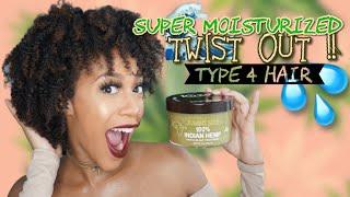 SUPER Moisturized Twist Out on Natural Hair | Kuza Hair Grease | YELLOOBERRY