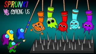 Among Us traps INCREDIBOX SPRUNKI under a bed of spikes | Peanut Among Us Animation Zombie