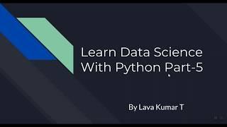 Learn Data Science with Python part-5 | Python Full Basics Zero to Hero | Must Watch |