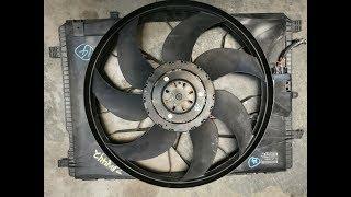 When does a Mercedes engine cooling fan come on?