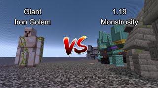 Giant Iron Golem vs 1.19 Monstrosity  Minecraft  Mob Battle