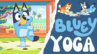 Bluey Yoga | Calming yoga for Kids | PE Cool Down | Brain Break