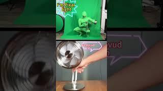 A hilarious duel between a Pixar lamp and table fan!  #deskfan #pixar #povud #fyp