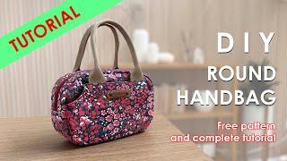 DIY Round Handbag - Complete Pattern and Tutorial