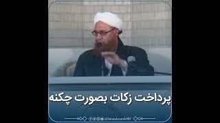 پرداخت زکات بصورت چکنه | علامه مولانا صبغت‌الله مولوی‌زاده حفظه الله