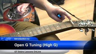 Introduction to Resophonic Square Neck Guitar, or Dobro : Open G Tuning