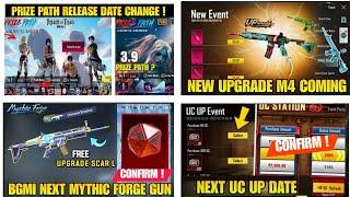  3.9 UPDATE  NEW M416 GLACIER ADDED IN BGMI / AOT PRIZE PATH LEAKS /NEXT UC UP &  3.9 MYTHIC FORGE