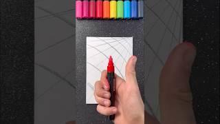 Satisfying Art with Paint Markers!  #visualart