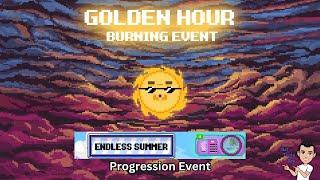 Rollercoin | Golden Hour Burning Event and Endless Summer Progression Event Combo