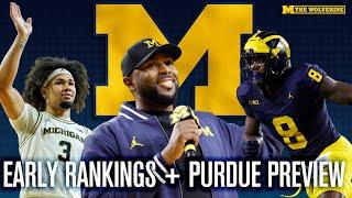 WAY-TOO EARLY Rankings And Betting Odds | Previewing Michigan Basketball vs. Purdue