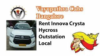 Rent Innova Crysta in Bangalore from Vayuputhra Cabs for Outstation and Local tour | 2025