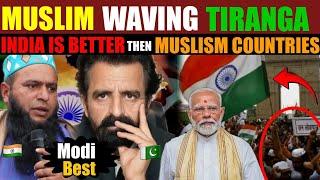 MUSLIM WAVING TIRANGA| INDIA IS BETTER THAN MUSLIM COUNTRIES DEMOCRACY?  FIGHT | ANAM SHEIKH