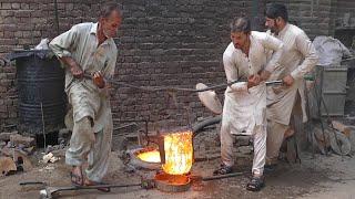 Amazing Metal Casting Process with Sand Mold in a Factory