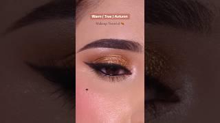 Warm Autumn makeup Tutorial #autumnmakeup #makeupshorts #makeuptutorial