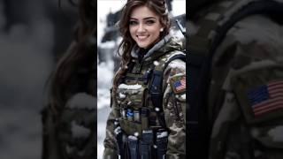 Woman Soldier Give a Smile #remix