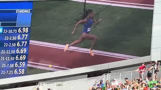 Tara Davis-Woodhall WINNING LONG JUMP  (7.00m; 22’ 11¾’’) 2024 U.S. Olympic Trials Women’s Long Jump