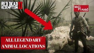 ALL 16 LEGENDARY ANIMAL LOCATIONS RED DEAD REDEMPTION 2