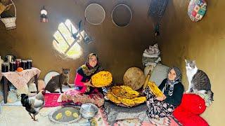 Baking Traditional Sangak Bread with Whey & Setting Up a Wood Stove in the Tandoor