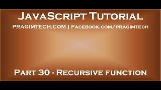 Recursive function in JavaScript