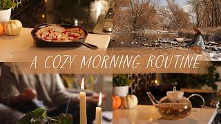 Slow & Gentle Living Morning Routine / baking, nature, tea, photo scrapbook, + preparing for winter