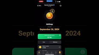 Hamster kombat airdrop confirmed date (26 September 2024)