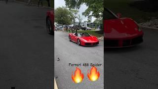 Ferrari 488 Spider Leaving cars & Coffee #ferrari #488spider