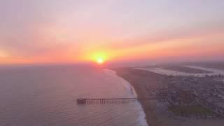 Balboa Pier, Newport Beach | Relaxing Sunset Drone Shot